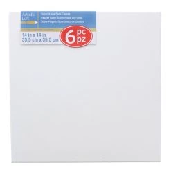 Brand new 🤩 4 Packs: 6 ct. (24 total) 14" x 14" Super Value Pack Canvas by Artist's Loft® Necessities™ by Artists Loft 💯 -Artists Loft Sales MP542383 2