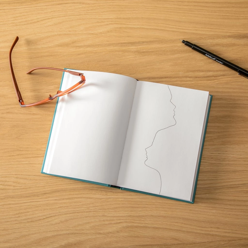 Budget π 12 Pack: Teal Hardcover Sketchbook by Artist's Loft™, 5.5" x 8" by Artists Loft β€οΈ 4 Budget π 12 Pack: Teal Hardcover Sketchbook by Artist's Loft™, 5.5" x 8" by Artists Loft β€οΈ - Image 2