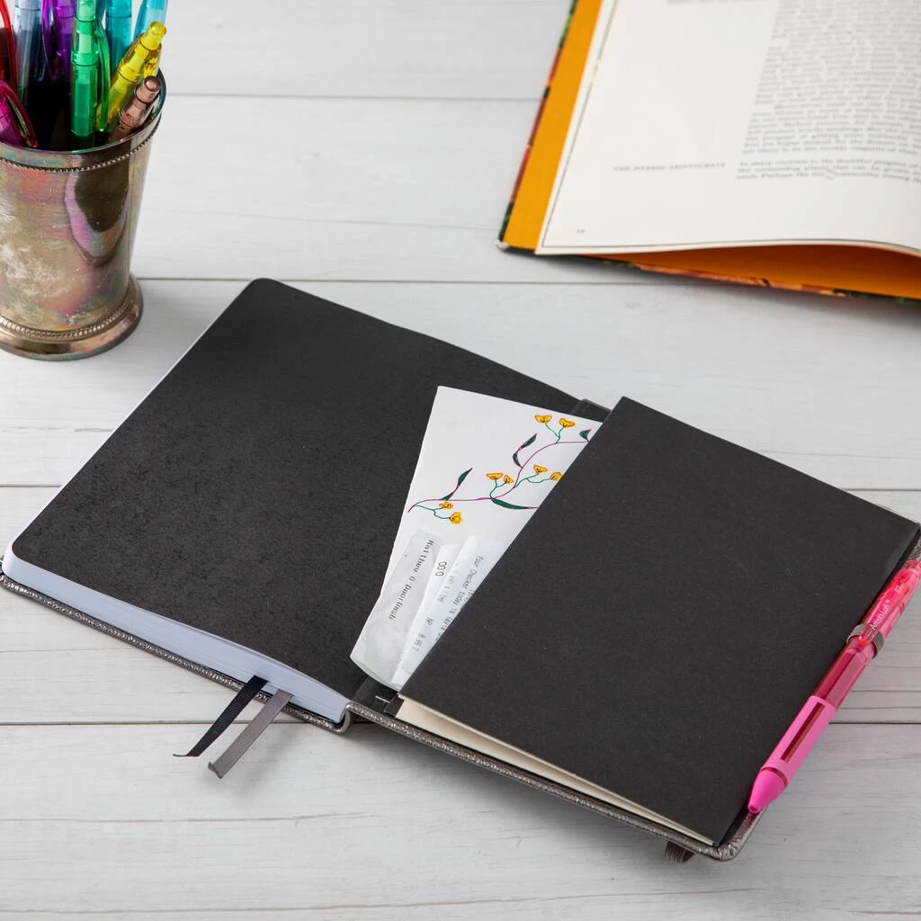 Promo π― 12 Pack: Metallic Gray Premium Hardcover Dot Journal by Artist's Loft™, 6" x 8" by Artists Loft π 4 Promo π― 12 Pack: Metallic Gray Premium Hardcover Dot Journal by Artist's Loft™, 6" x 8" by Artists Loft π - Image 2